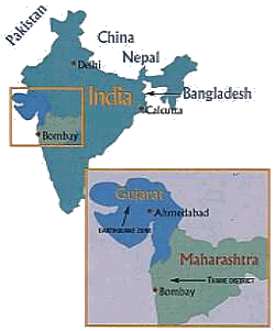  Map of India, showing Gujarat and Maharashtra 