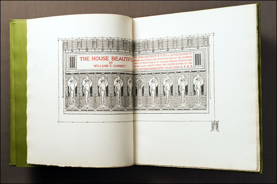 spread from The House Beautiful, by William C. Gannett, designed by Frank Lloyd Wright