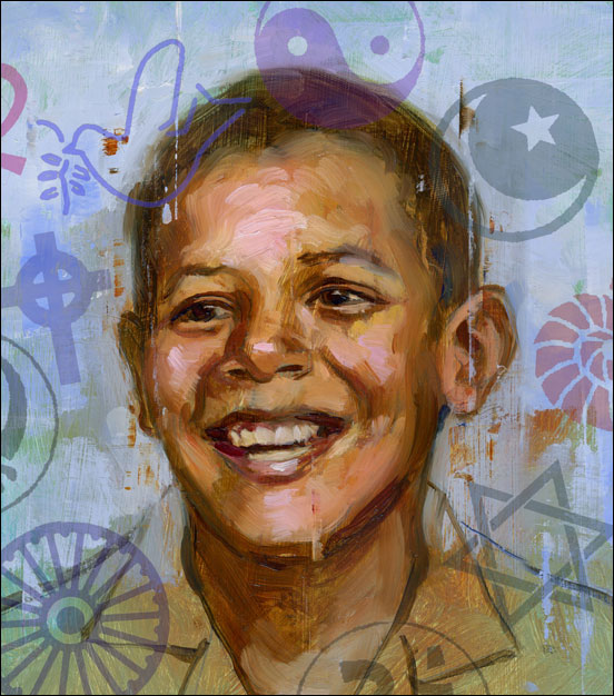 Obama as a child (©2012 Joseph Adolphe)