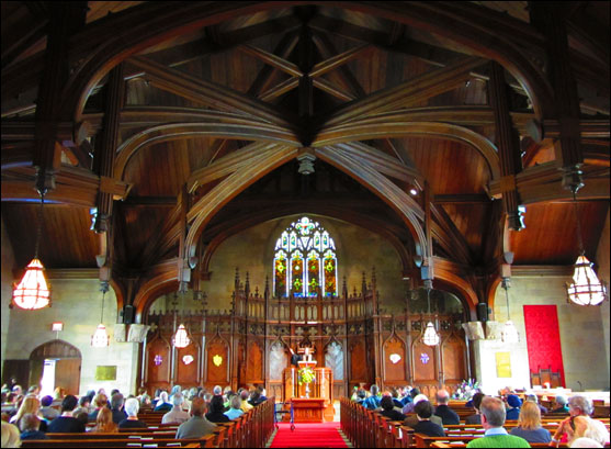 Inside view of UU Church of Buffalo