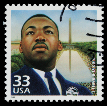 U.S. postage stamp of Martin Luther King, Jr.