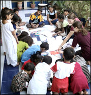 Teaching art in Calcutta (Teresa Keller)