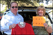 Betsy and Roger Danley collect coats