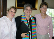 The Rev. Emily Gage (left) and Karen McMillin (right) were married at the Unitarian Universalist Association in Boston in 2008.