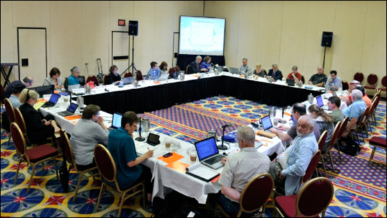The Board of Trustees met for the last time in its 25-member form for two days prior to the start of the 2013 General Assembly in Louisville, Ky.