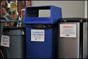 The Charlotte Convention Center had a recycling program in place, but made some improvements to it for the 2011 UUA General Assembly.