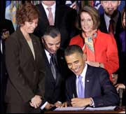 Zoe Dunning with Barack Obama at DADT repeal signing