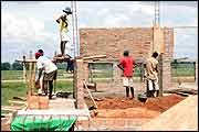 Men rebuilding in Sri Lanka