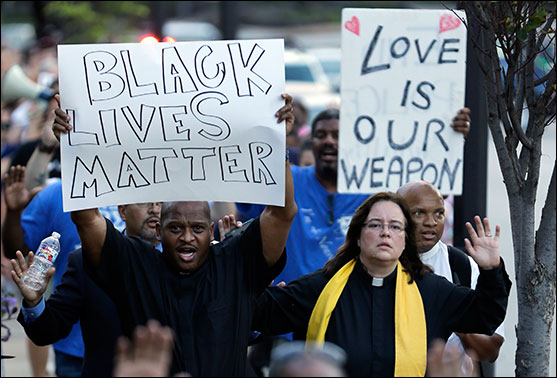 Clergy march for Michael Brown (AP Photo/Jeff Roberson)