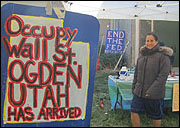 Protestors at Occupy Ogden are camping on the lawn of the Utah city’s Unitarian Universalist Church.