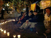 Interfaith clergy held a vigil as Oakland, Calif., police dismantled the Occupy Oakland. encampment