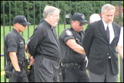 The Rev. Craig Roshaven and Wes Ernsberger were arrested during the Tar Sands Action.