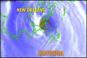 Hurricane Katrina radar image