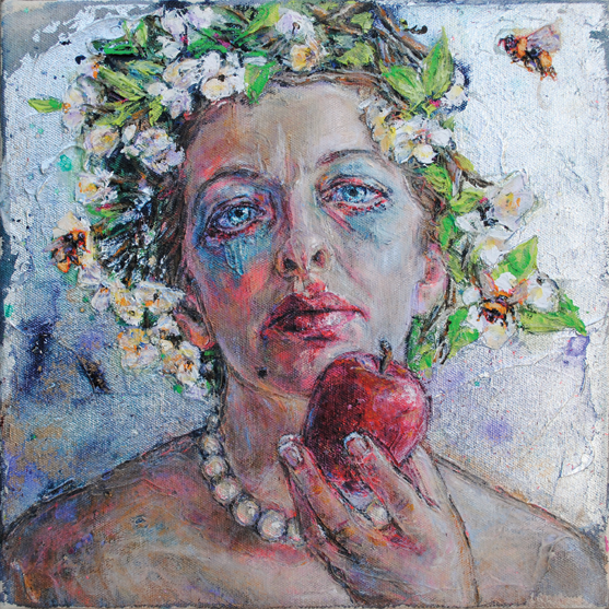 Painting - Hal's apple (© Mollie Kellogg)